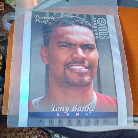 2 for $20😉Portrait Proof Tony Banks L.A.Rams - Picture 1 of 2
